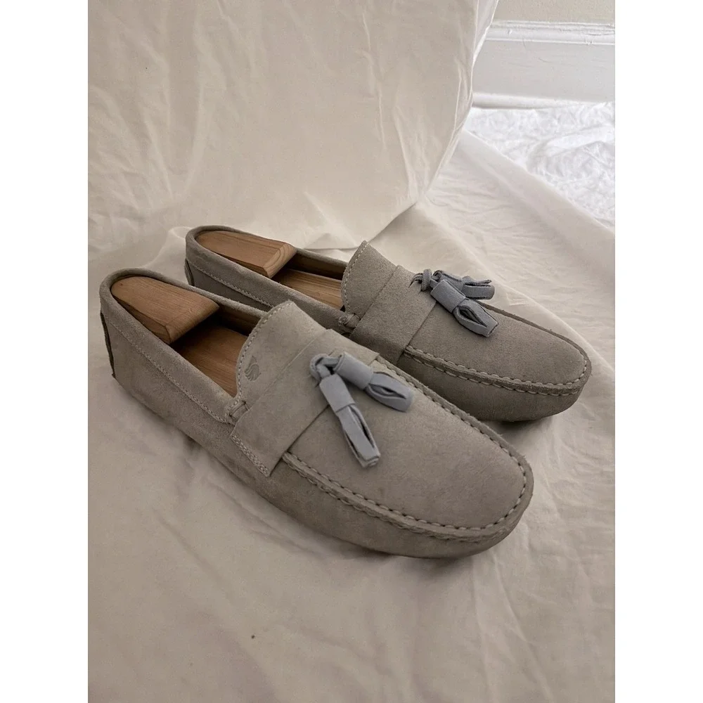 Bobbies Paris Suede Driving Tassel Loafers - Men's EU 41 (US 8)